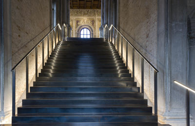 Main staircase of the historic building of la misericordia in venice