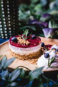 Close-up of cake on table