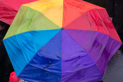 Close-up of multi colored umbrella