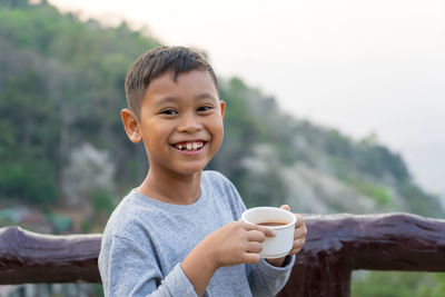 Portrait of boy smiling