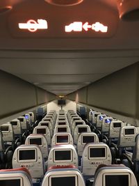 Interior of airplane