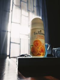 Close-up of drink on table