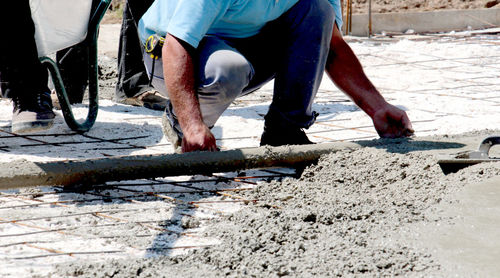 Man working at construction site