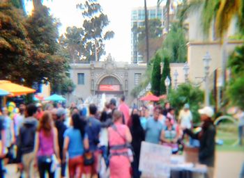 Crowd in city