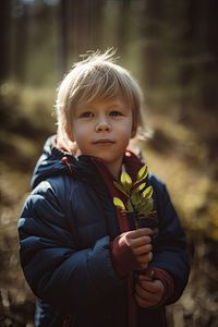 Portrait of cute girl playing in park