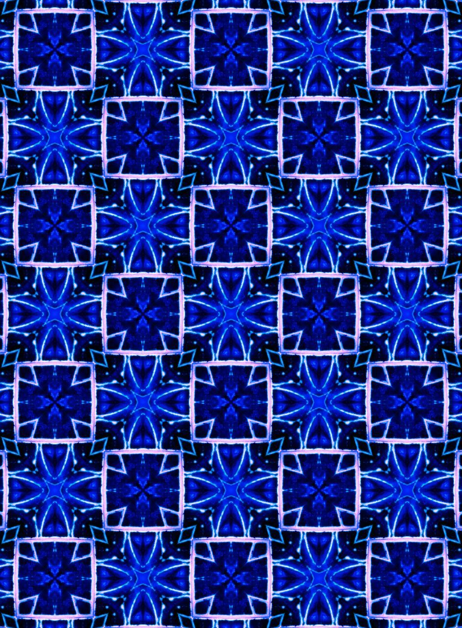 pattern, full frame, backgrounds, no people, blue, repetition, art, shape, built structure, architecture, indoors, close-up