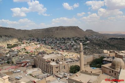 High angle view of cityscape