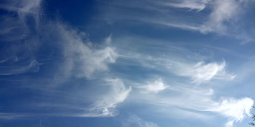 Low angle view of clouds in sky