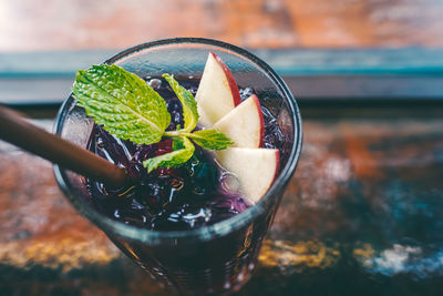 Close-up of drink on table