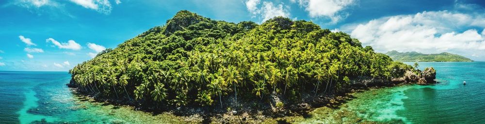 Panoramic view of sea against sky