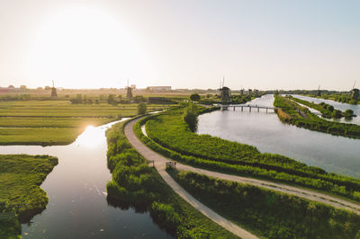 Scenic view of river against clear sky