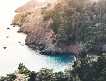 Scenic view of sea and rocks