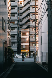 Cars on street in city