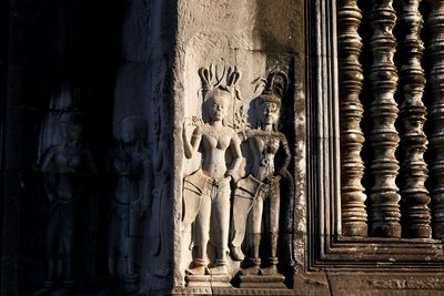 Buddha statue in historic building