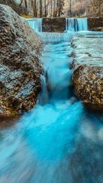 Scenic view of waterfall