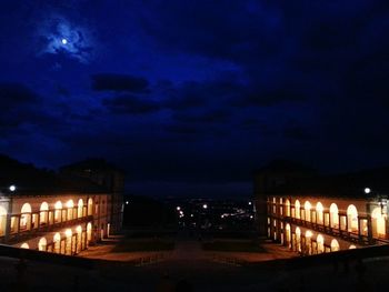 Illuminated city at night