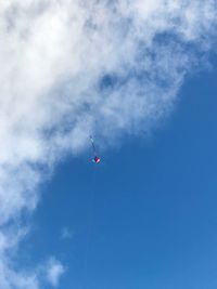 Low angle view of kite against sky