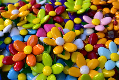 Full frame shot of multi colored candies