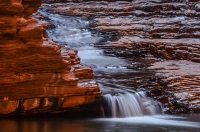 Scenic view of waterfall