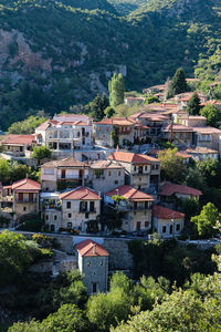 High angle view of townscape