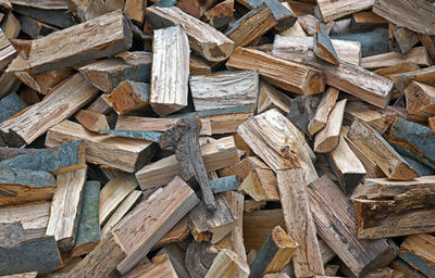 Pile of chopped wood