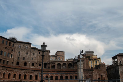 Low angle view of buildings against sky