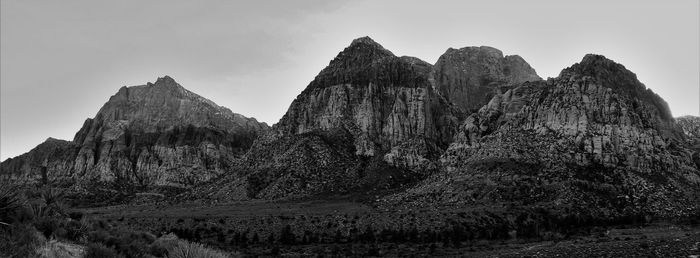 Rock formations on mountain