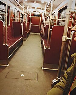 Interior of illuminated tunnel