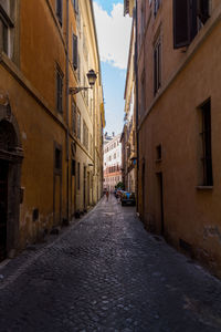 Narrow street in city