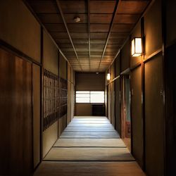 Empty corridor of building