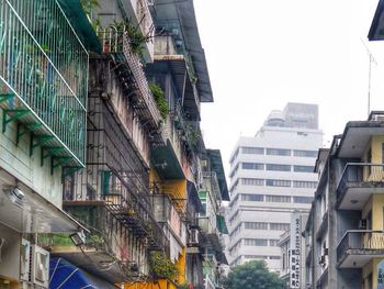 Low angle view of buildings against sky