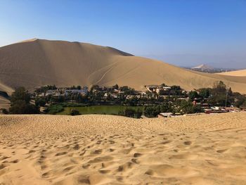 Scenic view of desert against sky