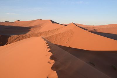 Scenic view of desert against sky