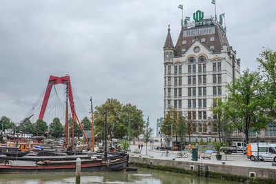 View of clock tower against cloudy sky