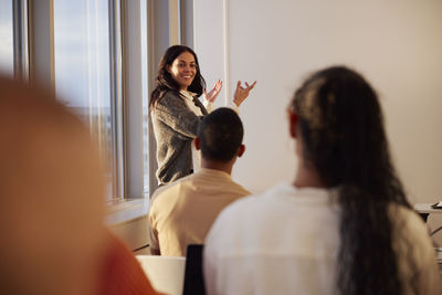 Teacher and adult students in class