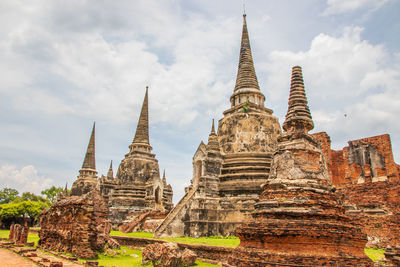 The thai wat phra si sanphet in ayutthaya thailand southeast asia