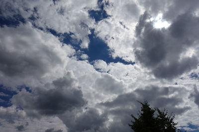 Low angle view of cloudy sky