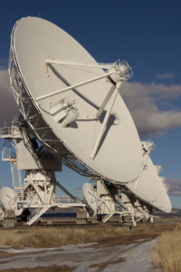 Low angle view of antenna against sky