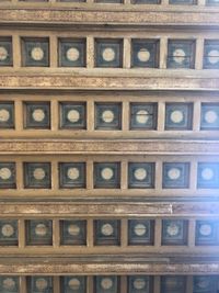 Full frame shot of wooden ceiling