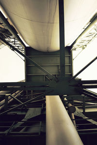 Low angle view of suspension bridge