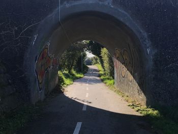 Road in tunnel