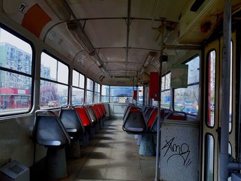 Interior of train