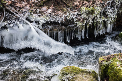 Scenic view of waterfall
