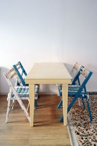 Chairs and tables on hardwood floor