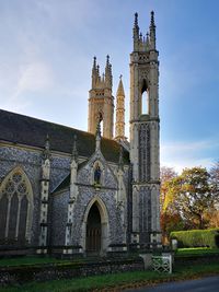 Low angle view of historic building against sky