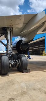 Airplane on airport runway