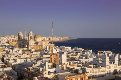 Aerial view of buildings in city