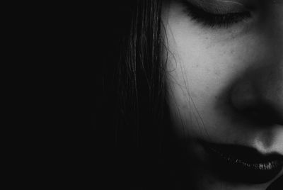 Close-up portrait of young woman