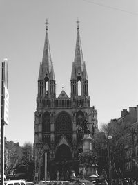 Low angle view of cathedral against clear sky