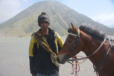 Tourists on mountain